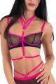 reggiseno con laccetti rosa fluo