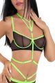 reggiseno con laccetti verde fluo