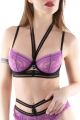 reggiseno balconcino violetto con laccetti e collare 