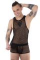 Tanktop mit beflocktem Bienennetzmuster